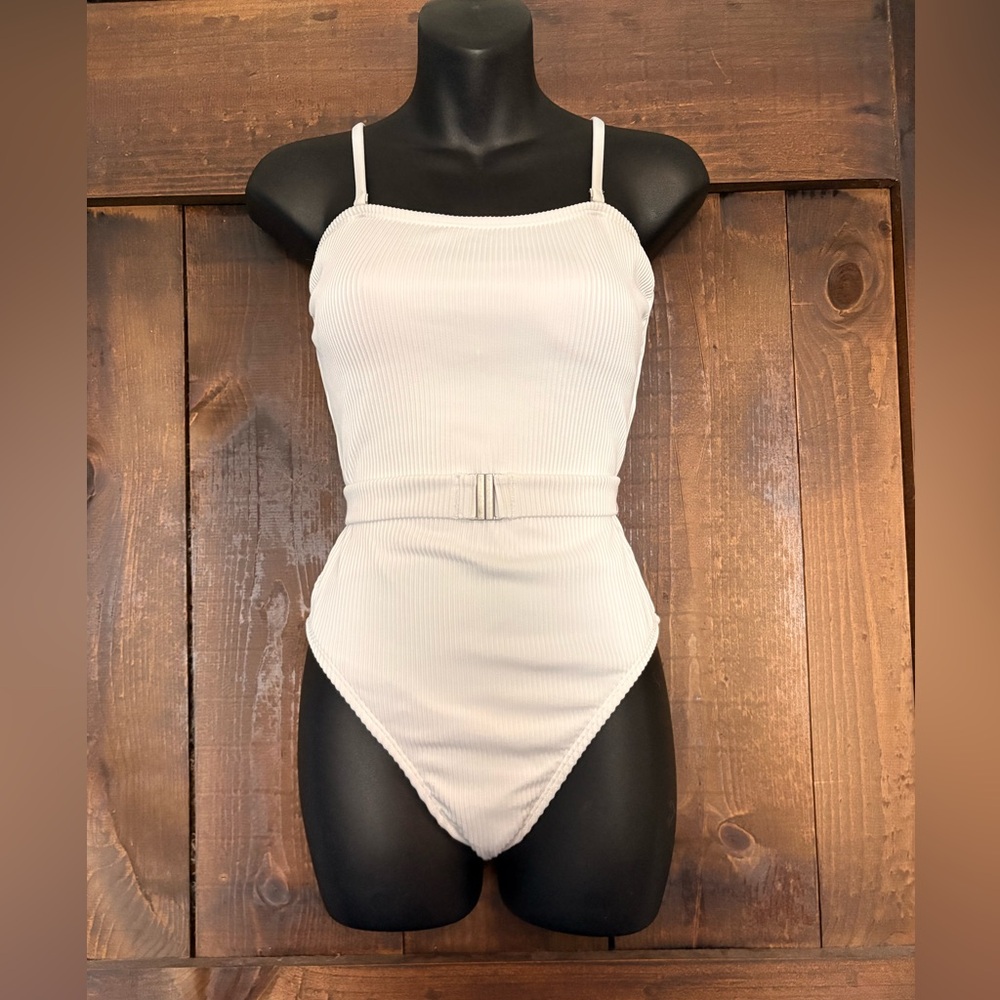 Abercrombie & Fitch Cream One Piece Swimsuit